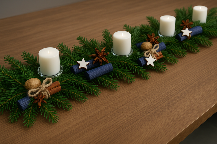 Drewno do dekoracji  dł. 10  - 12 cm 6 szt - niebieskie