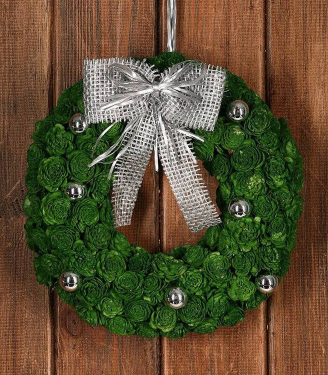 Zielone kwiaty shola 60 szt do świątecznych stroików, wieńców, stołu, DIY