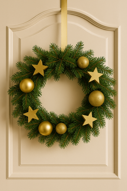 Złote gwiazdki drewniane GrandDeco – eleganckie ozdoby świąteczne