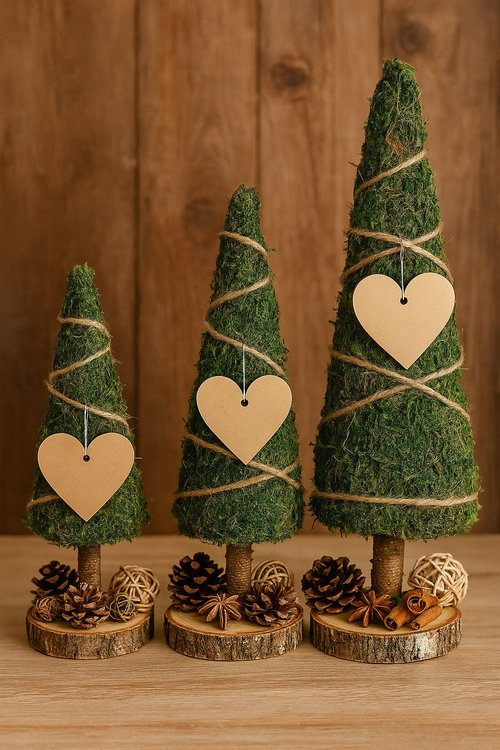 ZAWIESZKI ŚWIĄTECZNE – SERCA 6, 8, 10 cm