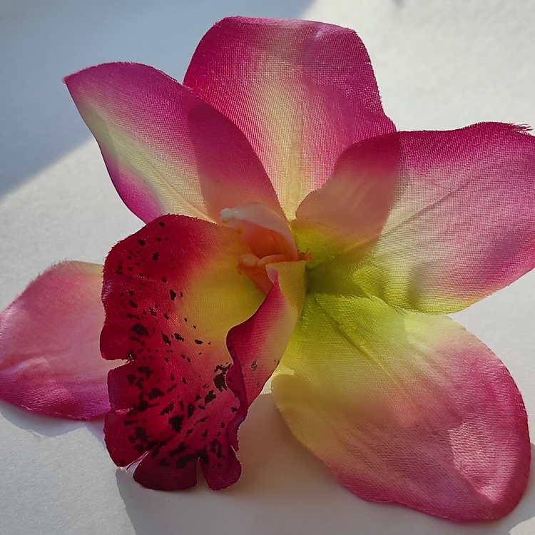 Storczyki sztuczne różowe – główki 12 cm (4 szt.) do dekoracji florystycznych i rękodzieła