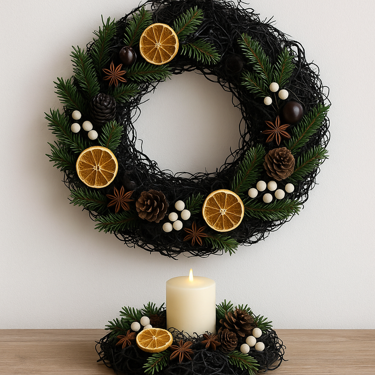 Kręcone korzonki barwione na czarno 0,5L – kolekcja GrandDeco