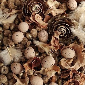 Suszone rośliny do zrobienia potpourri Potpourri Ozdoba wielkanocne złoto-brązowo-kremowe