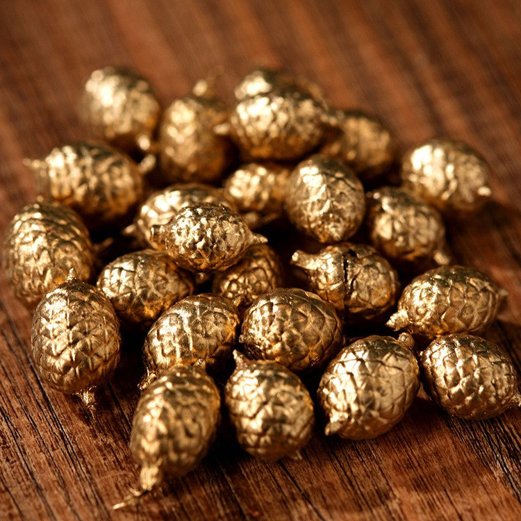 Złote owoce Canella 1 szklanka | Naturalne dekoracje świąteczne GrandDeco | Dodatki do stroików, wieńców i kompozycji DIY