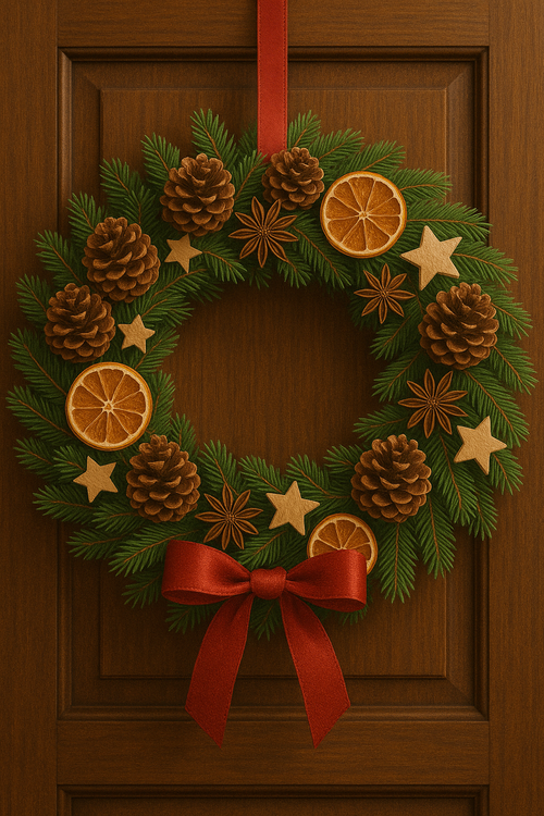 Zestaw naturalnych dekoracji: korzonki, anyż i lotosy – brązowo-złota kompozycja DIY