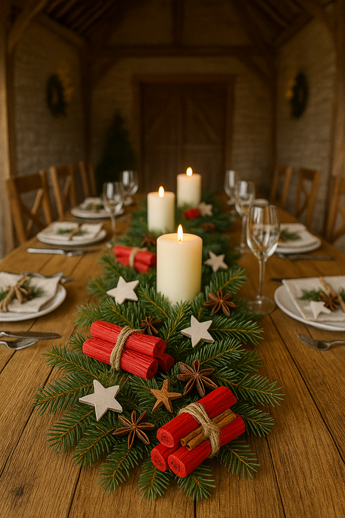 Ozdoby florystyczne Drewno dekoracyjne czerwone dł. 10 - 12 cm  6 /op