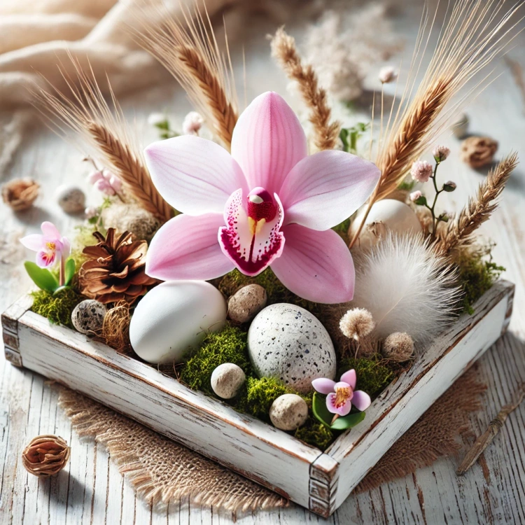 Storczyki sztuczne różowe – główki 12 cm (4 szt.) do dekoracji florystycznych i rękodzieła