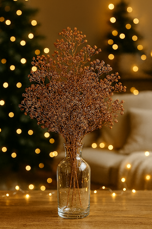 Gipsówka w Odcieniach Brązu i Miedzi – Bukiet Retro Ambre – Kolekcja GrandDeco