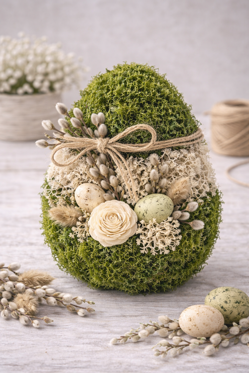 Mchy dekoracyjne – Wiosenny Mix GrandDeco | 1 litr | Mech leśny preparowany, chrobotek zielony i wybielany