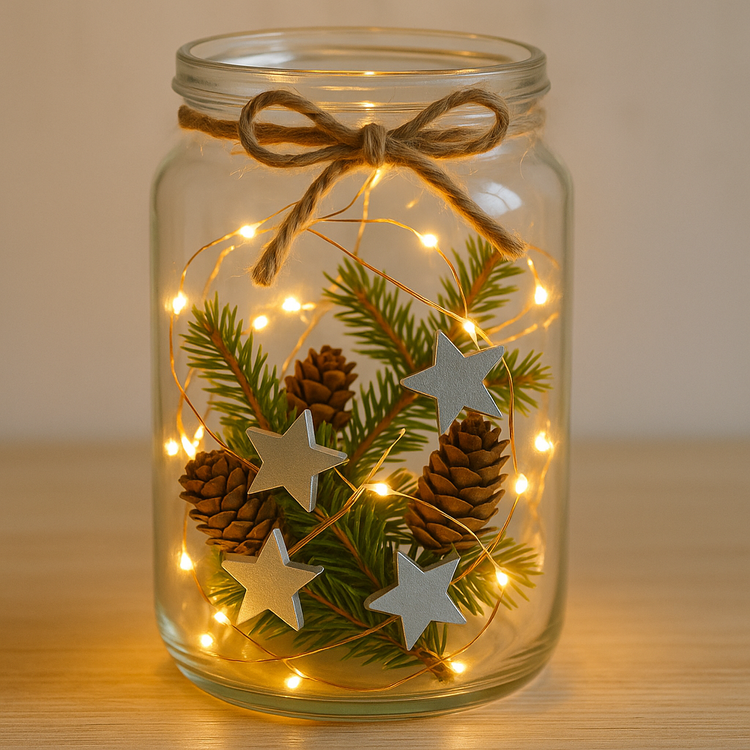 Gwiazdki drewniane srebrne 3 cm – ozdoby świąteczne do jasnych, przytulnych wnętrz (12 szt.)