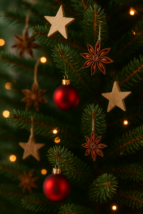 Anyż do dekoracji 12 szt  gwiazdki anyż ozdoby świąteczne GrandDeco