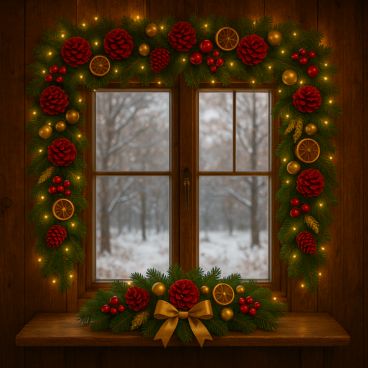 Szyszki czerwone 12 szt. GrandDeco – naturalne ozdoby świąteczne, stroiki, wieńce, choinka