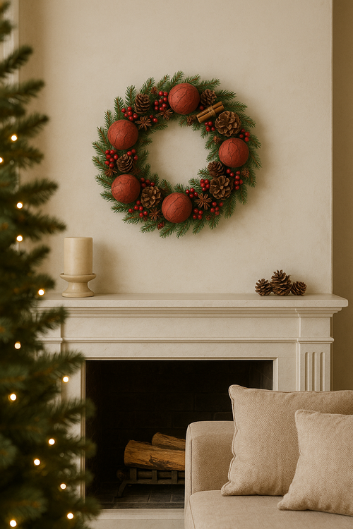 Dekoracyjne Kule z Kory – Zestaw 6 sztuk w Eleganckim Ozdobnym Pakiecie