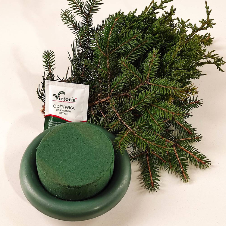 Gąbka do dekoracji, zieleń cięta, zestaw do samodzielnego ułożenia DIY