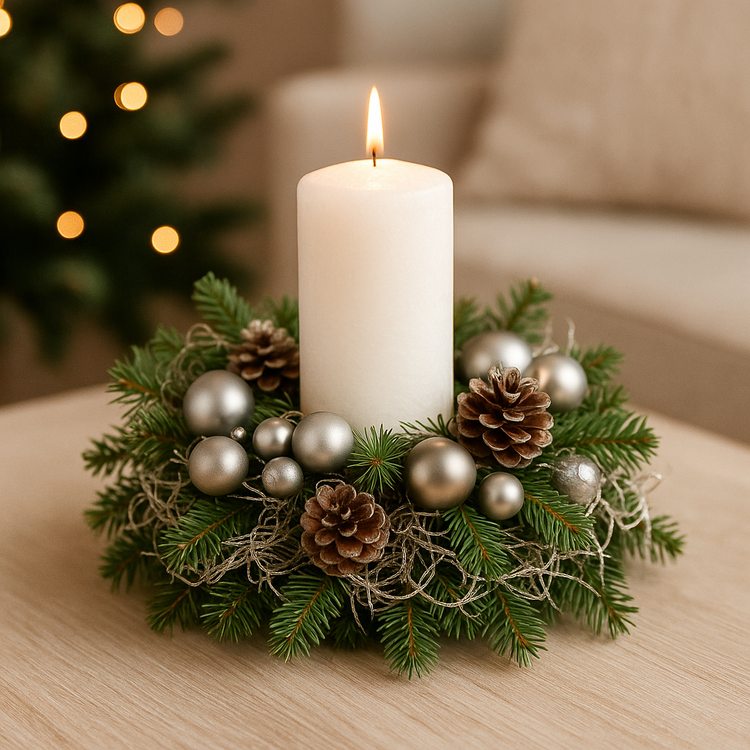 Srebrne korzonki dekoracyjne 0,5L, loft glamour, ozdoby świąteczne DIY