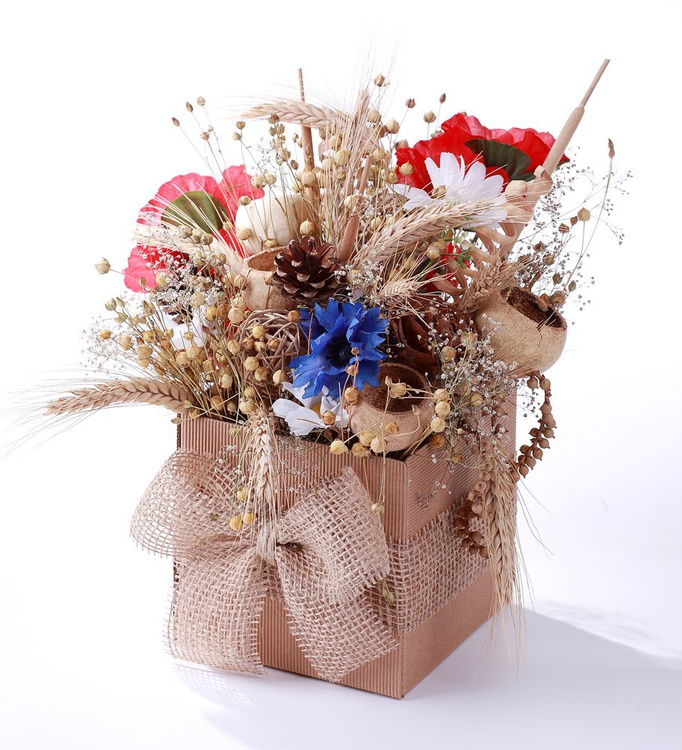 Suszone kłosy zboża dekoracyjne 48 szt / naturalne rośliny do kompozycji DIY