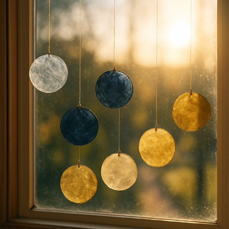 Muszle Capiz 7–11 cm 12 szt – GrandDeco  Naturalne, perłowe krążki do dekoracji świątecznych i zimowych aranżacji