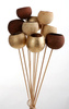 Bukiet naturalny bell cup 9 szt/op  złoto-borąz-natura 