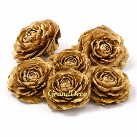 Róże z szyszek cedru – 6 sztuk | Rustykalne ozdoby naturalne GrandDeco