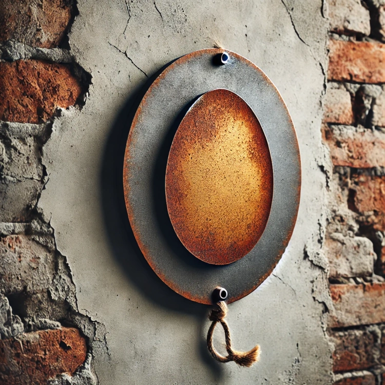 Jajka wielkanocne rdzewione. Zawieszki jajka wielkanocne,świąteczne 80 mm / 4szt.