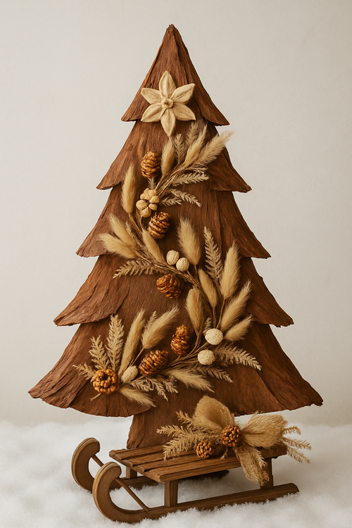 Naturalne płaty kory palmowej do rękodzieła świątecznego – dekoracje DIY, eco handmade, aranżacje bożonarodzeniowe 