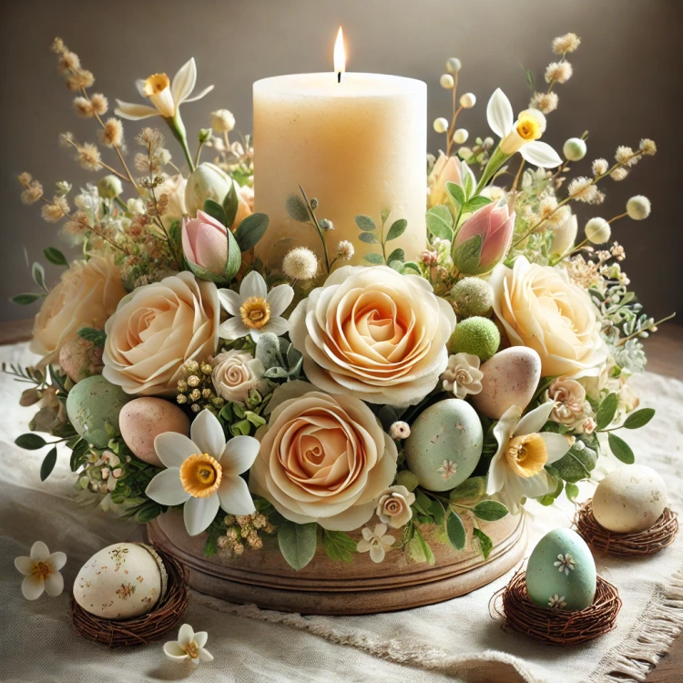 DIY ozdoby kremowożółte róże główki średnica 12 cm 4 szt/op