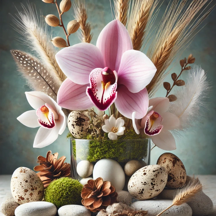 Storczyki sztuczne różowe – główki 12 cm (4 szt.) do dekoracji florystycznych i rękodzieła