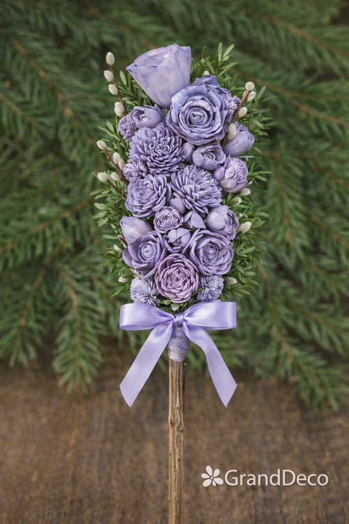 Wielkanocne Suszone Kwiaty – pastelowe fiolety | 60 szt. – naturalny zestaw dekoracyjny