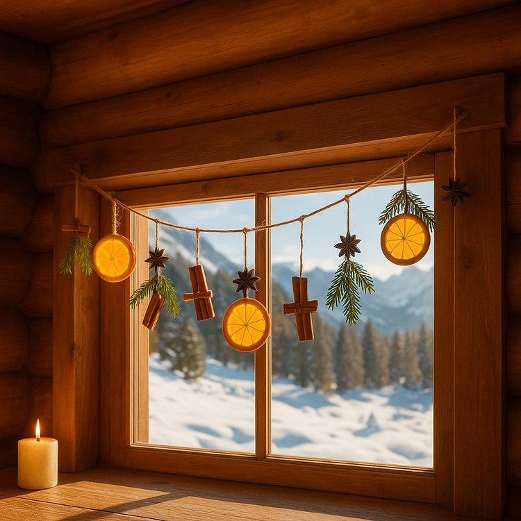 Naturalny zestaw DIY GrandDeco – pomarańcze cynamon anyż juta