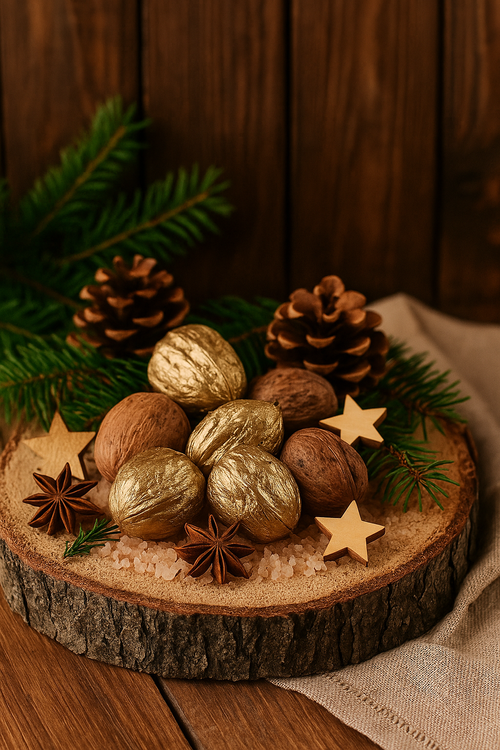 GrandDeco – Suszone owoce amry / orzechy egzotyczne 12 szt.