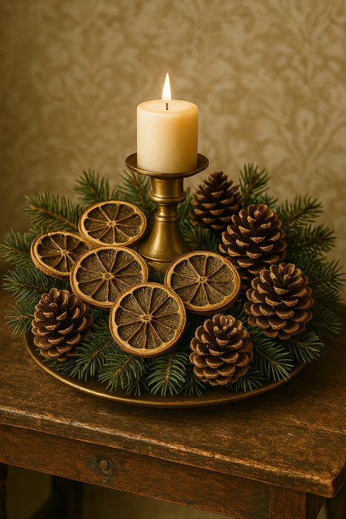 Platynowe Plastry Pomarańczy – Retro Dekoracje Świąteczne – GrandDeco – Zestaw Naturalnych Ozdób