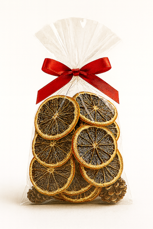 Platynowe Plastry Pomarańczy – Retro Dekoracje Świąteczne – GrandDeco – Zestaw Naturalnych Ozdób