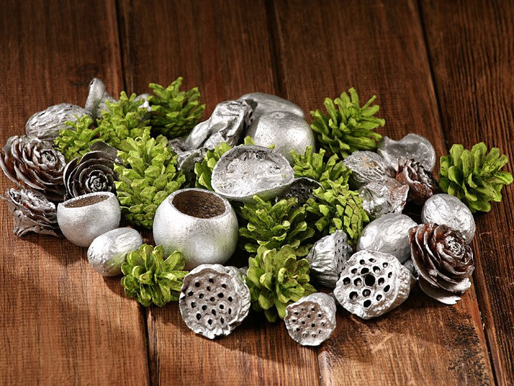 Susz roślinny zielono-srebrny