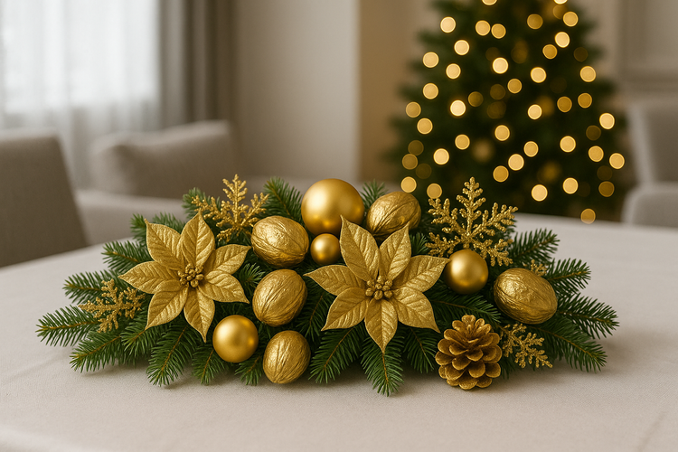 Złote owoce dekoracyjne 12 szt. – ozdoby świąteczne, stroiki, DIY, glamour