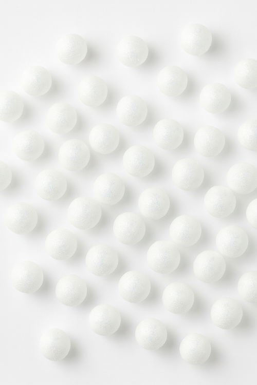 Białe Kuleczki Dekoracyjne 1,2 cm | Brokatowe Wypełnienie do Bombek i Dekoracji Świątecznych