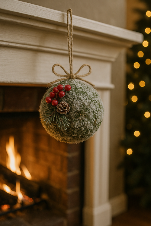 GrandDeco Kule z mchu dekoracyjnego 4 szt. | Naturalne kule z mchu 12–9–5–5 cm | Ręcznie wykonane ozdoby do dekoracji, florystyki, DIY, arteterapii