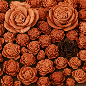 Kwiaty shola brąz 60 szt. 2–6 cm – kolekcja GrandDeco