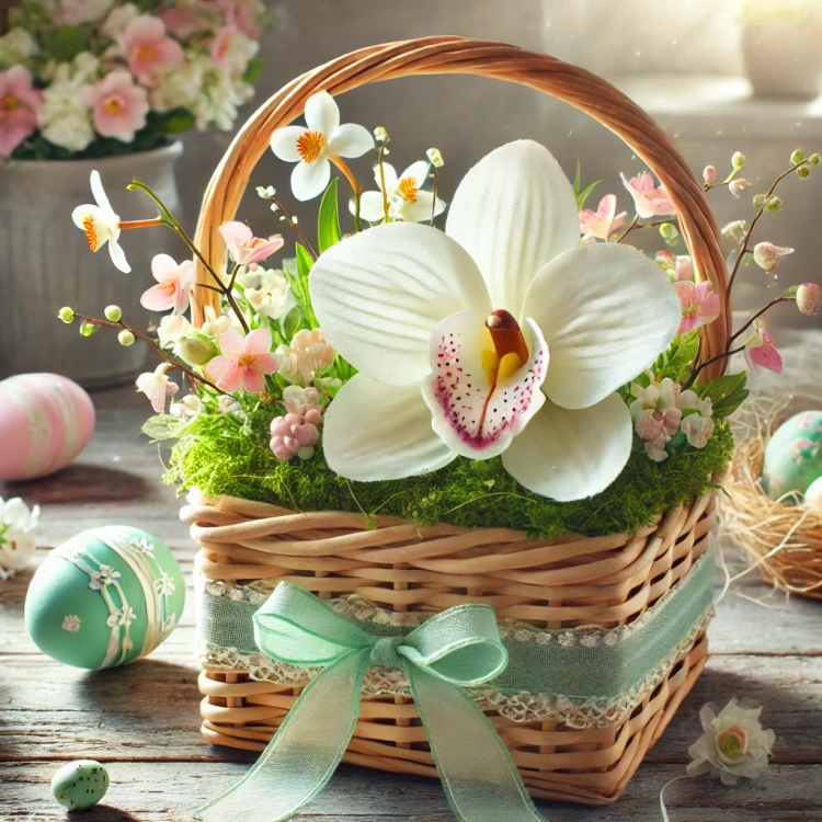 Storczyki sztuczne białe – główki 12 cm (4 szt.) do dekoracji ślubnych, zimowych i florystyki