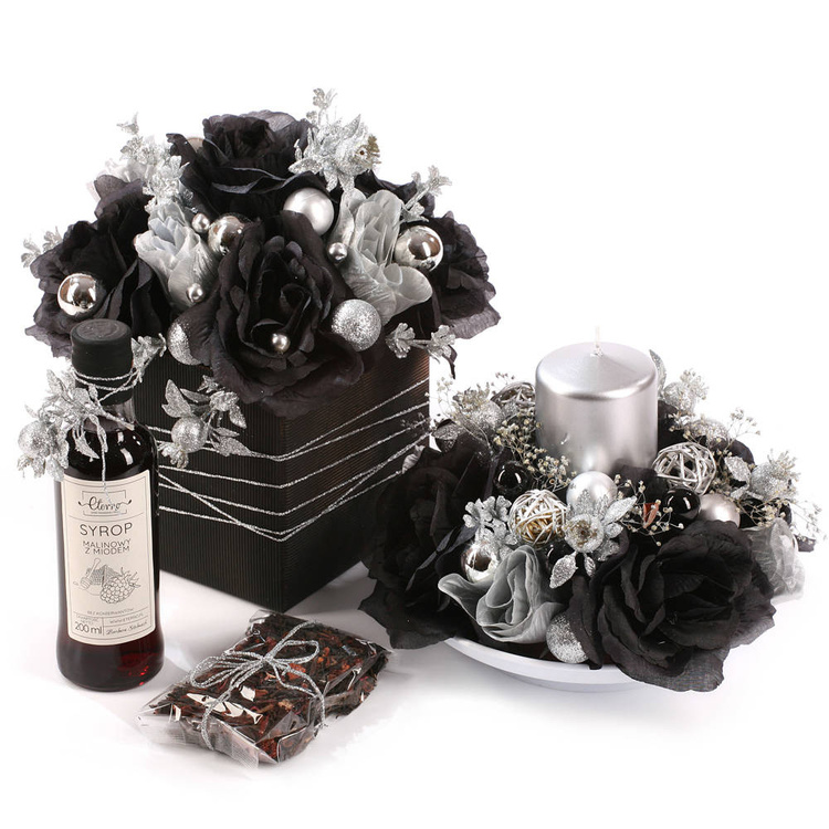 Dekoracje świąteczne Szyszki czarne 12 szt / op. 