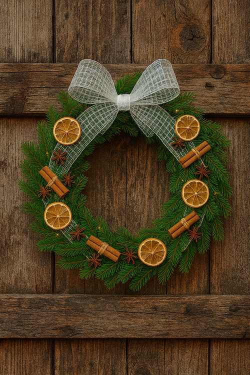 Wstążka świąteczna siatka szer.5 cm dł. 5 m biała 