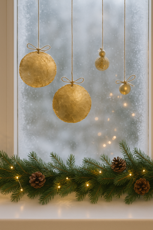 Złote Muszle Capiz 7–11 cm, 12 szt – GrandDeco