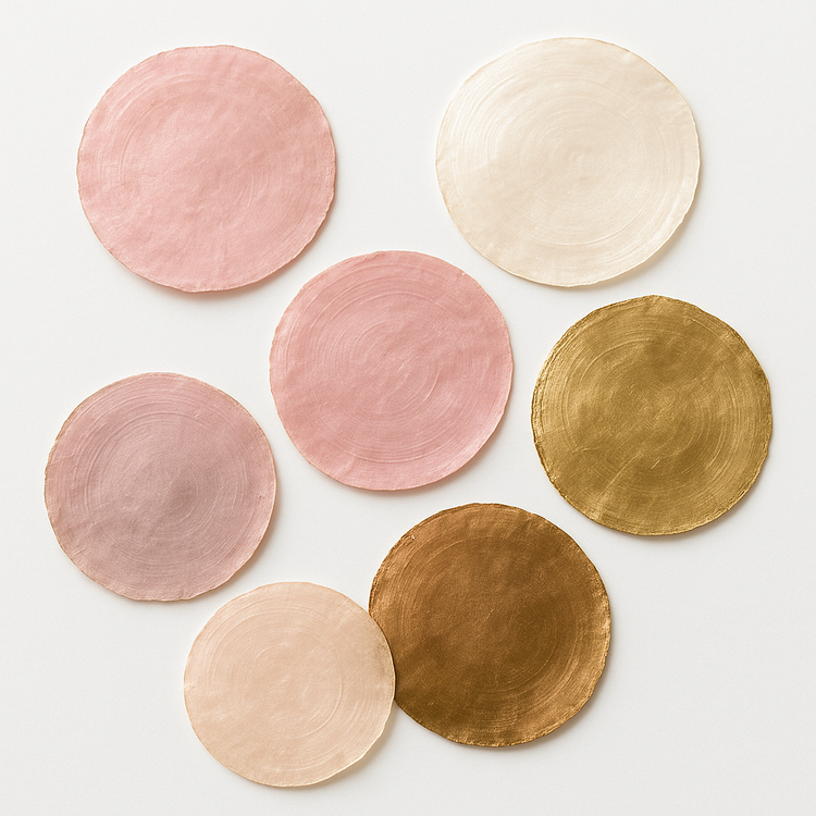 Muszle Capiz 7–11 cm 12 szt – GrandDeco  Naturalne, perłowe krążki do dekoracji świątecznych i zimowych aranżacji