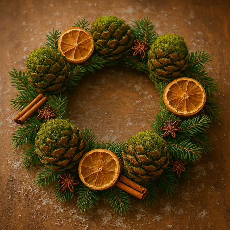 Szyszki z mchem – 40 szt. | Naturalne ozdoby do dekoracji i florystyki