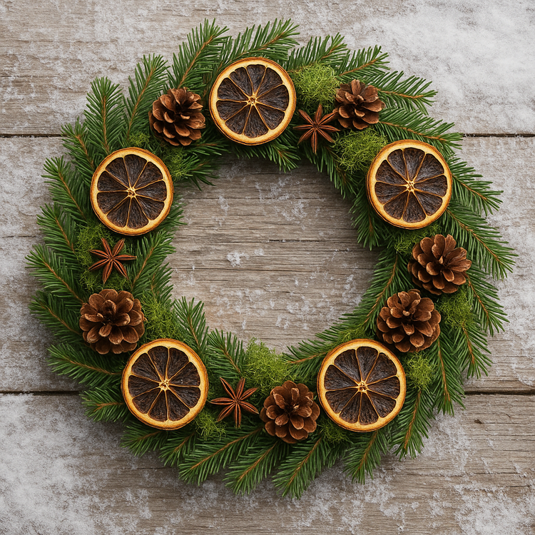 Dekoracyjne plastry pomarańczy • naturalne • GrandDeco • 12 szt.