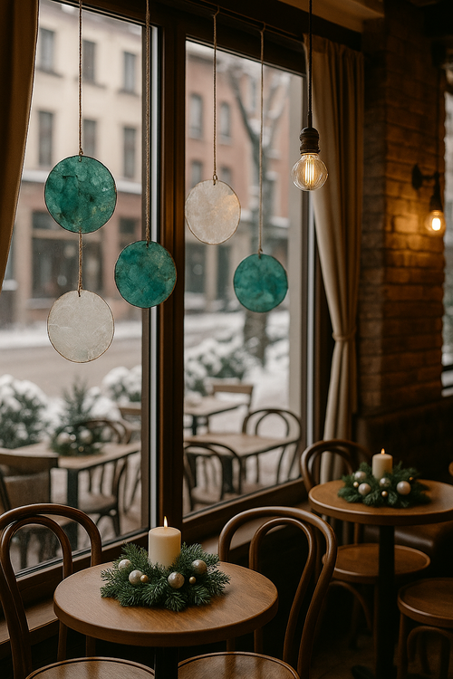 Muszle Capiz 7–11 cm 12 szt – GrandDeco  Naturalne, perłowe krążki do dekoracji świątecznych i zimowych aranżacji