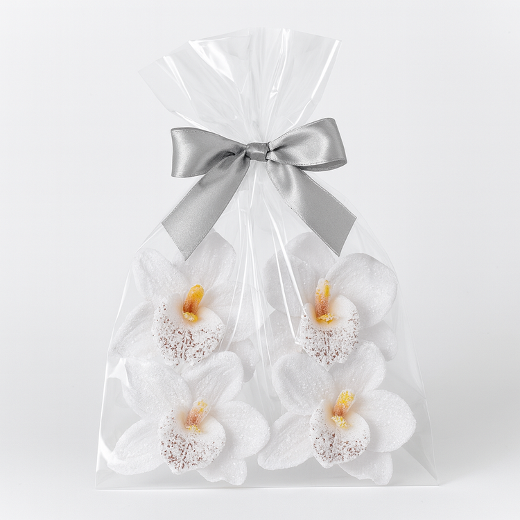 Ośnieżone Główki Storczyka – Zestaw 4 szt. (Średnica 12 cm)