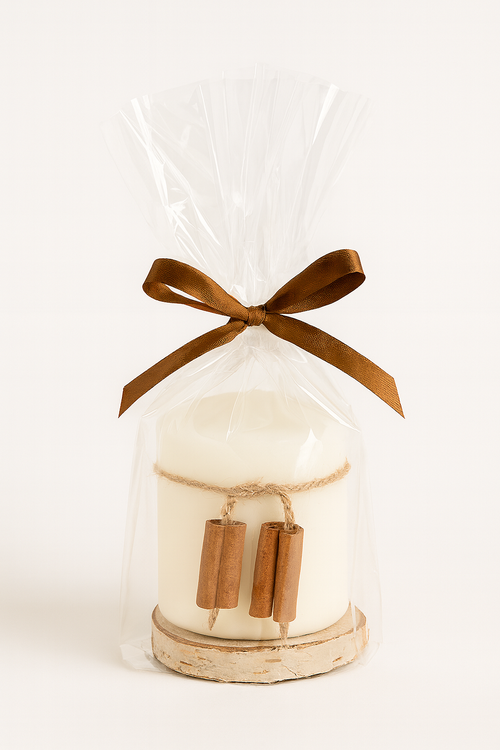 Świeca cynamonka  – 15 h palenia | zimowa dekoracja premium