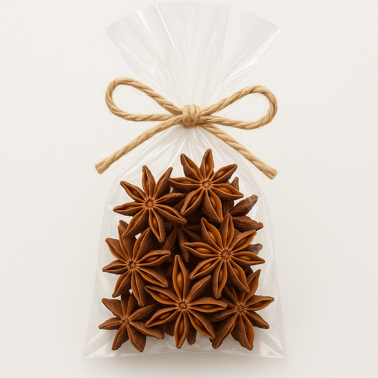 Anyż do dekoracji 12 szt  gwiazdki anyż ozdoby świąteczne GrandDeco