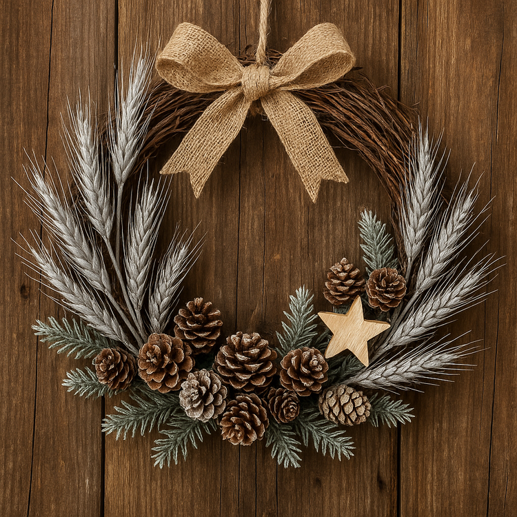 Kłosy zboża dekoracyjne srebrne 10 cm 12 szt / suszone rośliny do kompozycji