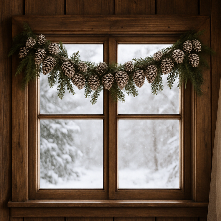 Szyszki sosnowe bielone 12 szt. – naturalne dekoracje zimowe i świąteczne, GrandDeco